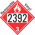 Flammable Class 3 UN2392 Removable Vinyl DOT Placard