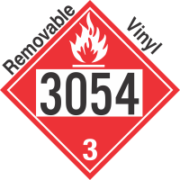 Flammable Class 3 UN3054 Removable Vinyl DOT Placard