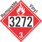 Flammable Class 3 UN3272 Removable Vinyl DOT Placard