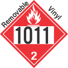 Flammable Gas Class 2.1 UN1011 Removable Vinyl DOT Placard