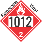 Flammable Gas Class 2.1 UN1012 Removable Vinyl DOT Placard