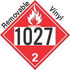 Flammable Gas Class 2.1 UN1027 Removable Vinyl DOT Placard