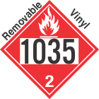 Flammable Gas Class 2.1 UN1035 Removable Vinyl DOT Placard