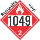 Flammable Gas Class 2.1 UN1049 Removable Vinyl DOT Placard
