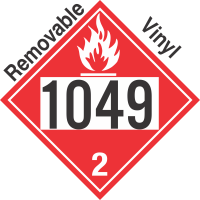 Flammable Gas Class 2.1 UN1049 Removable Vinyl DOT Placard