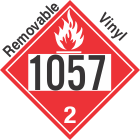 Flammable Gas Class 2.1 UN1057 Removable Vinyl DOT Placard