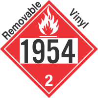 Flammable Gas Class 2.1 UN1954 Removable Vinyl DOT Placard