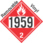 Flammable Gas Class 2.1 UN1959 Removable Vinyl DOT Placard