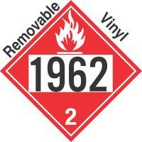 Flammable Gas Class 2.1 UN1962 Removable Vinyl DOT Placard