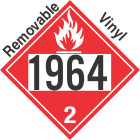 Flammable Gas Class 2.1 UN1964 Removable Vinyl DOT Placard