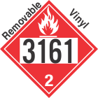 Flammable Gas Class 2.1 UN3161 Removable Vinyl DOT Placard