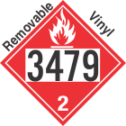 Flammable Gas Class 2.1 UN3479 Removable Vinyl DOT Placard