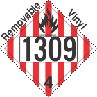 Flammable Solid Class 4.1 UN1309 Removable Vinyl DOT Placard