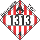 Flammable Solid Class 4.1 UN1313 Removable Vinyl DOT Placard