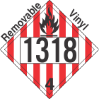 Flammable Solid Class 4.1 UN1318 Removable Vinyl DOT Placard