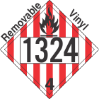 Flammable Solid Class 4.1 UN1324 Removable Vinyl DOT Placard