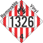 Flammable Solid Class 4.1 UN1326 Removable Vinyl DOT Placard
