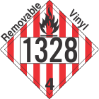 Flammable Solid Class 4.1 UN1328 Removable Vinyl DOT Placard
