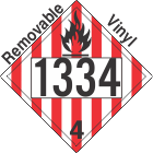 Flammable Solid Class 4.1 UN1334 Removable Vinyl DOT Placard