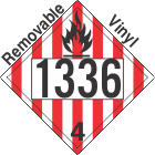 Flammable Solid Class 4.1 UN1336 Removable Vinyl DOT Placard