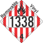 Flammable Solid Class 4.1 UN1338 Removable Vinyl DOT Placard