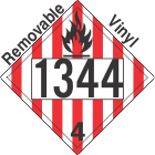 Flammable Solid Class 4.1 UN1344 Removable Vinyl DOT Placard