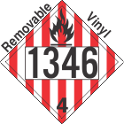 Flammable Solid Class 4.1 UN1346 Removable Vinyl DOT Placard