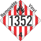 Flammable Solid Class 4.1 UN1352 Removable Vinyl DOT Placard