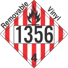 Flammable Solid Class 4.1 UN1356 Removable Vinyl DOT Placard