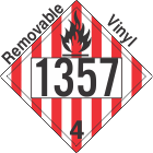 Flammable Solid Class 4.1 UN1357 Removable Vinyl DOT Placard