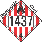 Flammable Solid Class 4.1 UN1437 Removable Vinyl DOT Placard