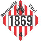 Flammable Solid Class 4.1 UN1869 Removable Vinyl DOT Placard