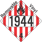 Flammable Solid Class 4.1 UN1944 Removable Vinyl DOT Placard