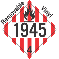 Flammable Solid Class 4.1 UN1945 Removable Vinyl DOT Placard