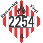 Flammable Solid Class 4.1 UN2254 Removable Vinyl DOT Placard
