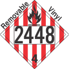 Flammable Solid Class 4.1 UN2448 Removable Vinyl DOT Placard