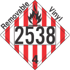 Flammable Solid Class 4.1 UN2538 Removable Vinyl DOT Placard