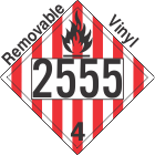 Flammable Solid Class 4.1 UN2555 Removable Vinyl DOT Placard