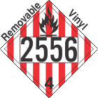 Flammable Solid Class 4.1 UN2556 Removable Vinyl DOT Placard