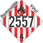 Flammable Solid Class 4.1 UN2557 Removable Vinyl DOT Placard
