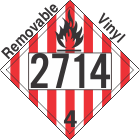 Flammable Solid Class 4.1 UN2714 Removable Vinyl DOT Placard