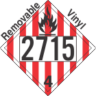 Flammable Solid Class 4.1 UN2715 Removable Vinyl DOT Placard