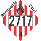 Flammable Solid Class 4.1 UN2717 Removable Vinyl DOT Placard