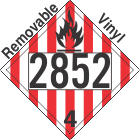 Flammable Solid Class 4.1 UN2852 Removable Vinyl DOT Placard