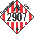 Flammable Solid Class 4.1 UN2907 Removable Vinyl DOT Placard