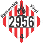 Flammable Solid Class 4.1 UN2956 Removable Vinyl DOT Placard