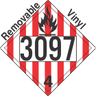Flammable Solid Class 4.1 UN3097 Removable Vinyl DOT Placard