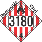 Flammable Solid Class 4.1 UN3180 Removable Vinyl DOT Placard