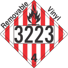 Flammable Solid Class 4.1 UN3223 Removable Vinyl DOT Placard