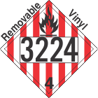 Flammable Solid Class 4.1 UN3224 Removable Vinyl DOT Placard